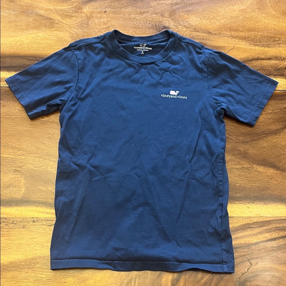Vineyard Vines Navy Blue Small Whale Chest Tee